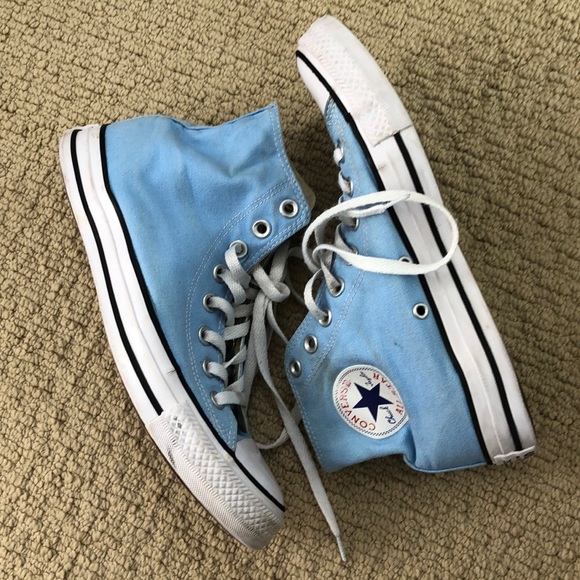 baby blue high top converse